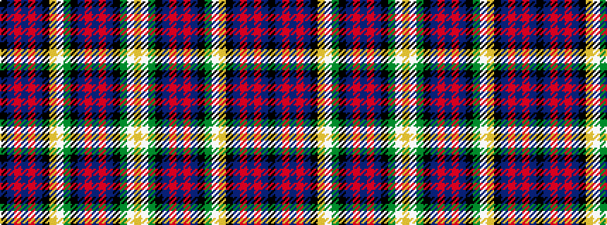 idealised woven sample of pattern KBRBRBKYWGKBRBRBKGWY