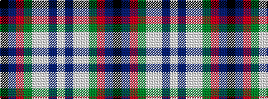 idealised woven sample of pattern KBRGWWBW