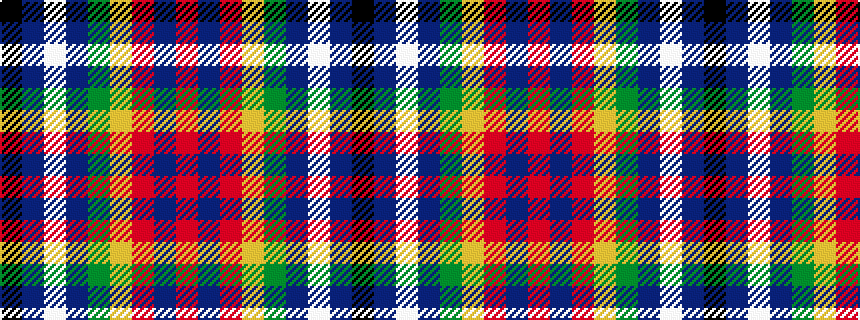 idealised woven sample of pattern KBWBGYRBR