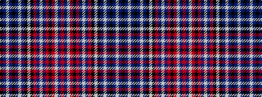 idealised woven sample of pattern KBWBKBWBKWKRBWBRKRWBR