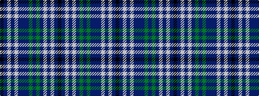 idealised woven sample of pattern KBWBWBBBGBGBWBWBK