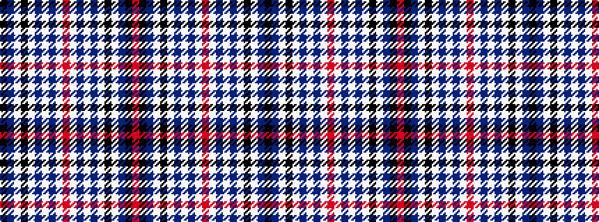 idealised woven sample of pattern KBWKWBWBWRWBWBWKWBKR