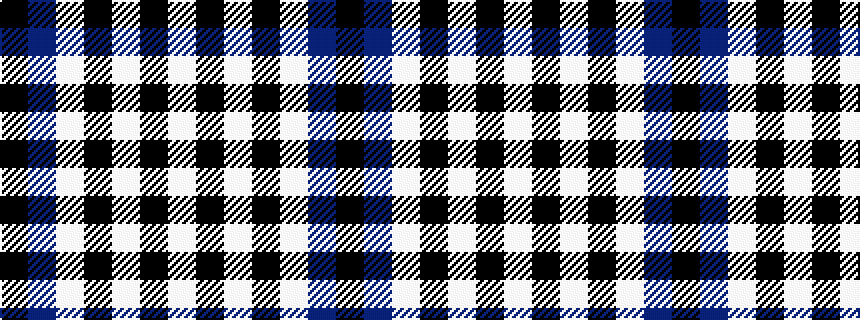 idealised woven sample of pattern KBWKWKW