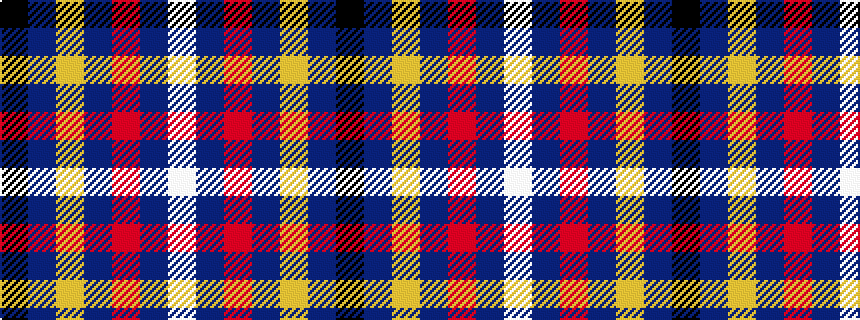 idealised woven sample of pattern KBYBRBW