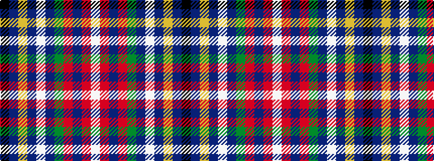 idealised woven sample of pattern KBYBWBGRBRW