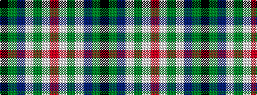 idealised woven sample of pattern KGBWGWR