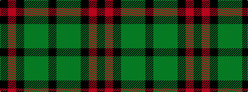 idealised woven sample of pattern KGGGKRK