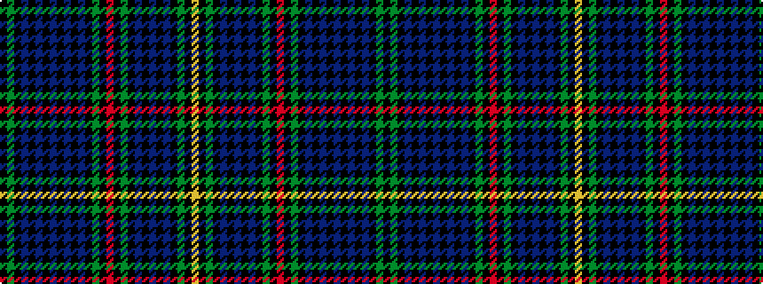 idealised woven sample of pattern KGKBKBKBKBKBKGKRKGKBKBKBKGKY