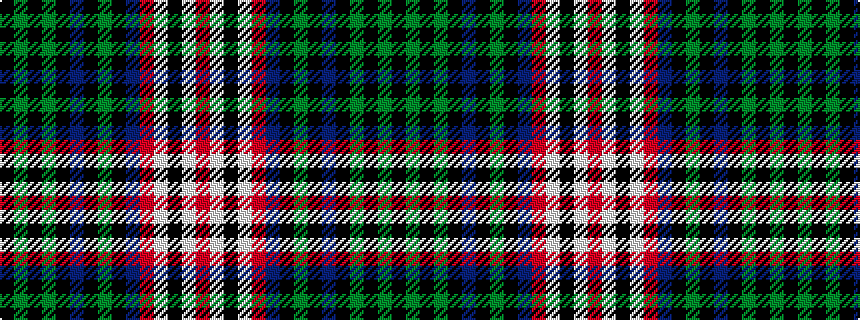 idealised woven sample of pattern KGKGKBKGKBRWKWR