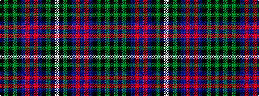 idealised woven sample of pattern KGKGKBRBRBKGKW
