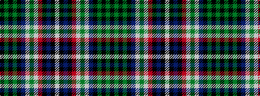 idealised woven sample of pattern KGKGKBWGWRKBKW