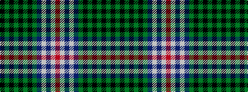 idealised woven sample of pattern KGKGKGKGBWBWR