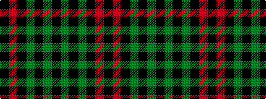 idealised woven sample of pattern KGKGKRK