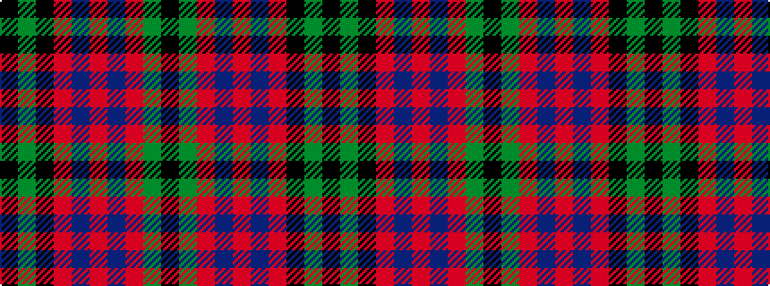 idealised woven sample of pattern KGKRBRBRGK