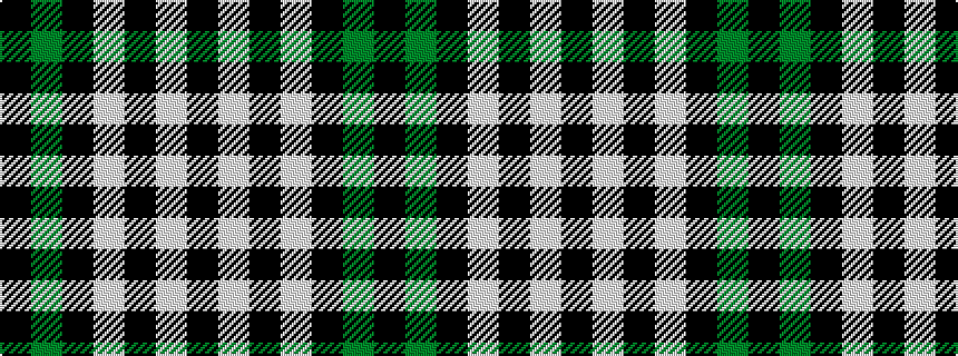 idealised woven sample of pattern KGKWKWK