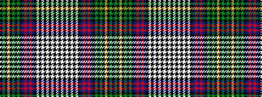 idealised woven sample of pattern KGKYKGKGKBRBRBKWKWKWKWKW