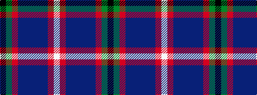idealised woven sample of pattern KGRBBBBBRW