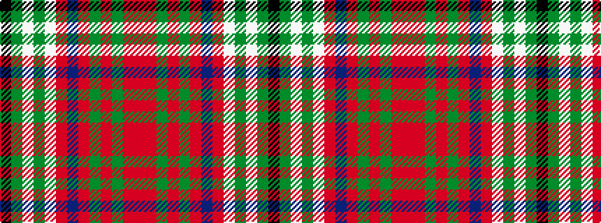 idealised woven sample of pattern KGWGWRBRGRGRR