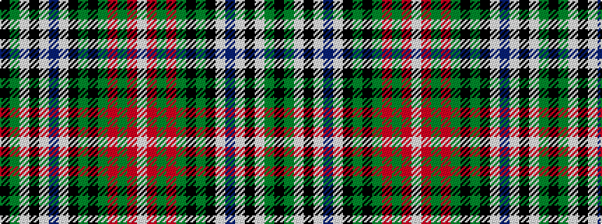 idealised woven sample of pattern KGWKWBWKGKGRGRW