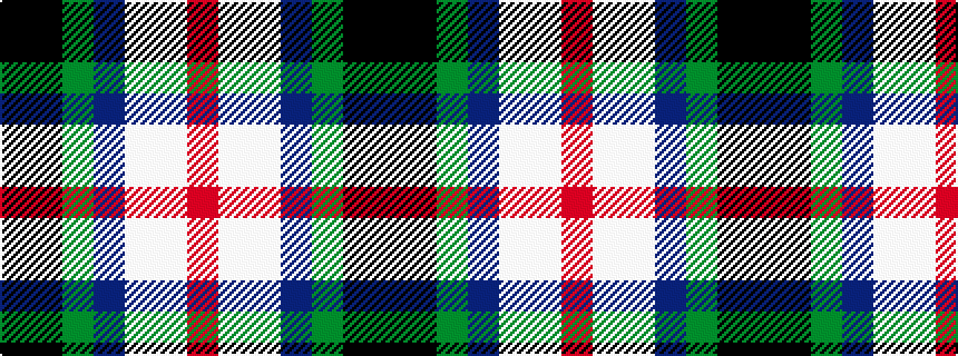idealised woven sample of pattern KKGBWWR