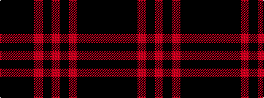 idealised woven sample of pattern KKKKRKR