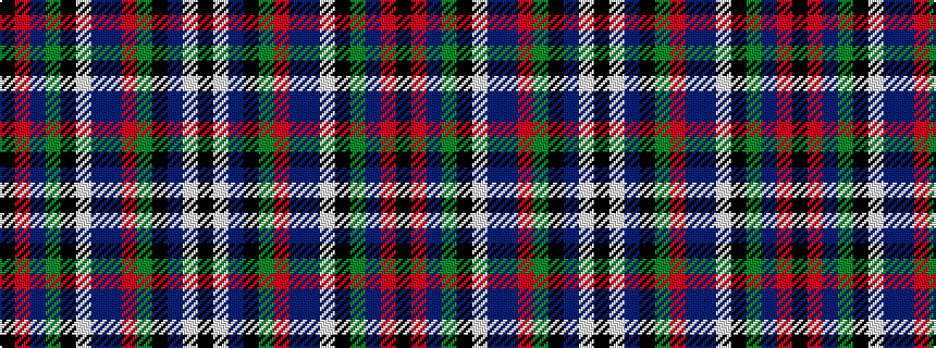 idealised woven sample of pattern KRBGKWBBRGKBWK
