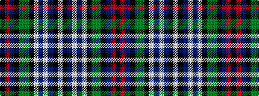 idealised woven sample of pattern KRBKGGKWBWBKW