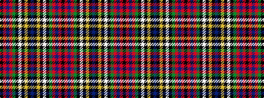 idealised woven sample of pattern KRBRGKWKYKBKYKWKGRBRK