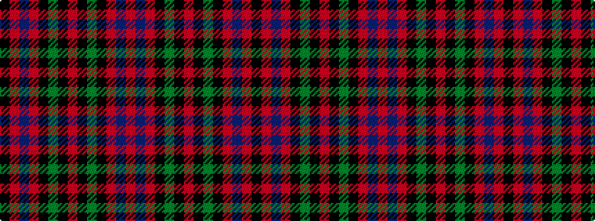 idealised woven sample of pattern KRBRKGKRKGKRBR