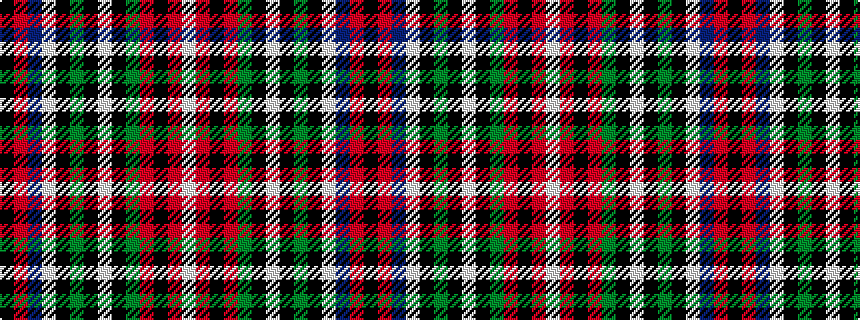 idealised woven sample of pattern KRBWKGKWKGRKRW