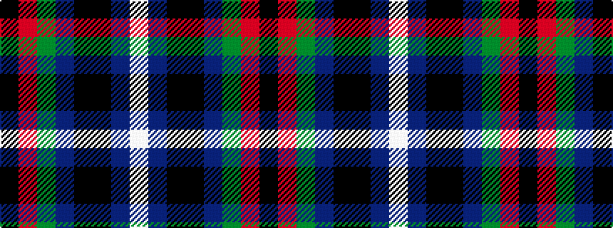 idealised woven sample of pattern KRGBKKBW