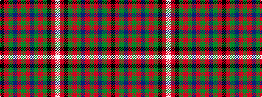 idealised woven sample of pattern KRGBRGRBGRGKRW