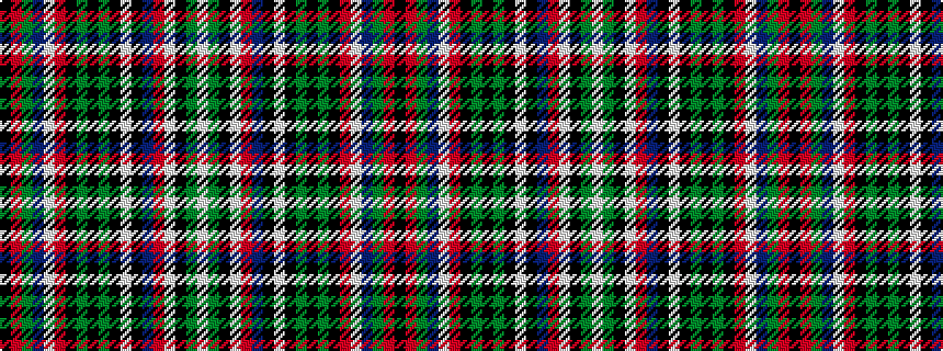 idealised woven sample of pattern KRGBWRKGKGKWKBRWKGW