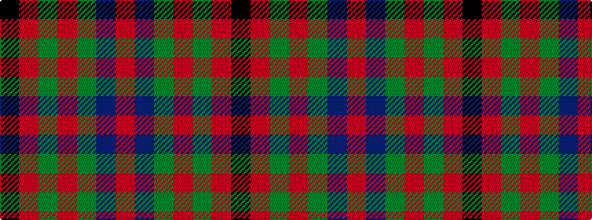 idealised woven sample of pattern KRGRGBR