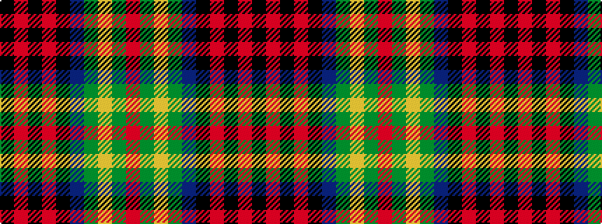 idealised woven sample of pattern KRKRKBGYGR