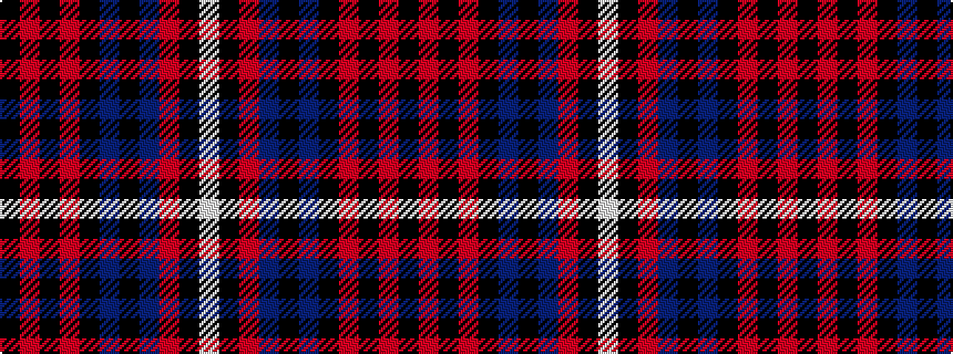 idealised woven sample of pattern KRKRKBKBRKW
