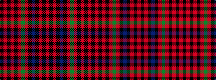 idealised woven sample of pattern KRKRKRGRKBKRKR
