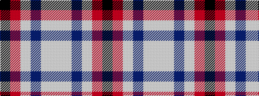 idealised woven sample of pattern KRWBWW