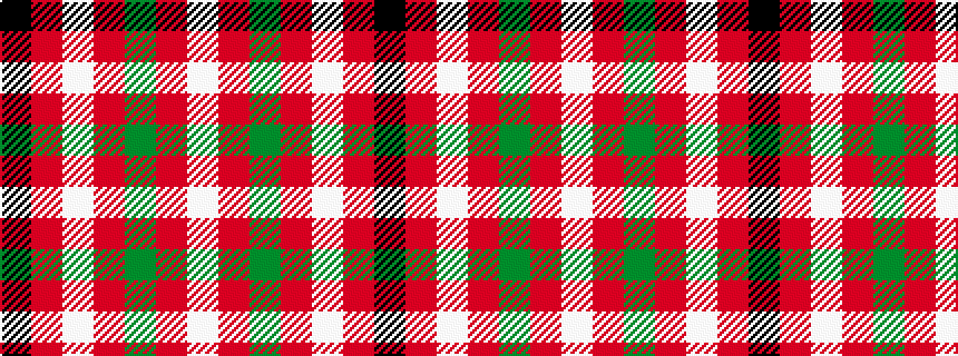 idealised woven sample of pattern KRWRGRW