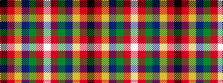 idealised woven sample of pattern KRYBGRW