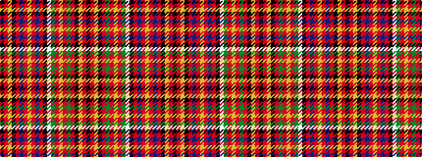 idealised woven sample of pattern KRYKRBRYRBRKWGRYRGRKYRK