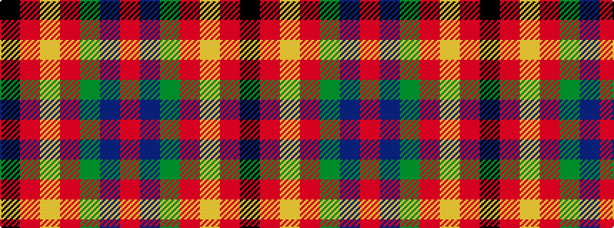 idealised woven sample of pattern KRYRGBR