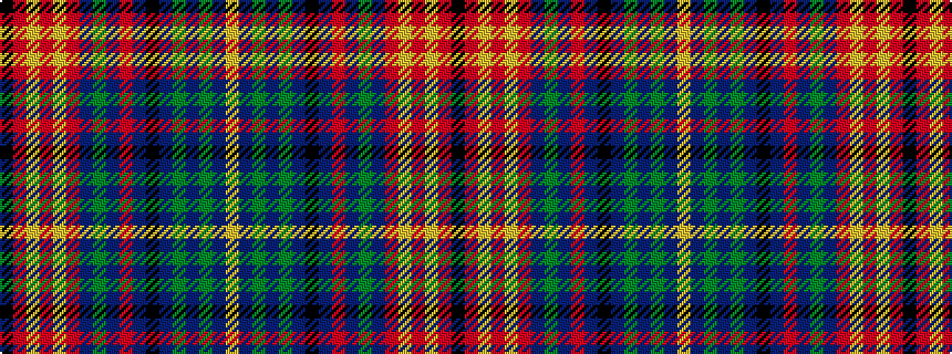 idealised woven sample of pattern KRYRYRBGBRBKBGBGBY