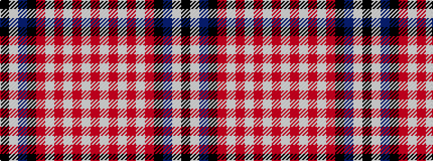 idealised woven sample of pattern KWBKRWRWRWR