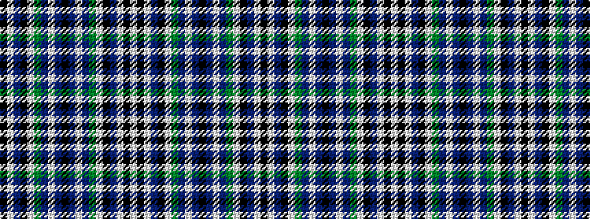 idealised woven sample of pattern KWBKWGBWBKBWBGWKBWKW
