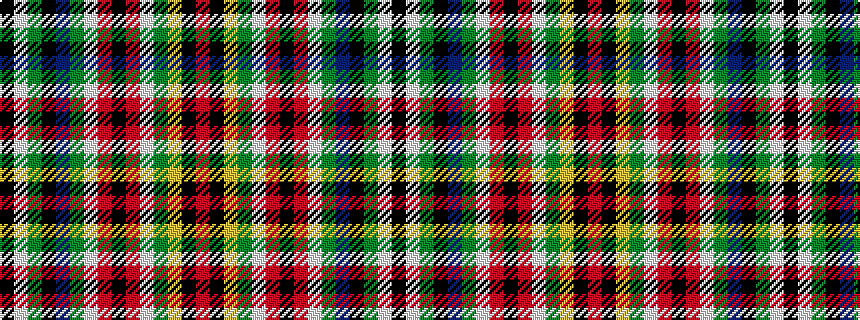 idealised woven sample of pattern KWGKBGWRKRWGYKR