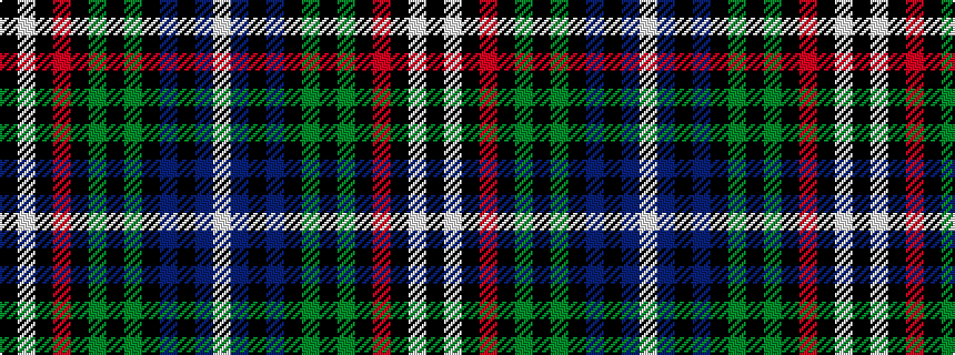 idealised woven sample of pattern KWKRKGKGKBKBW