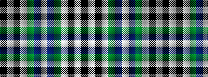 idealised woven sample of pattern KWKWGBW