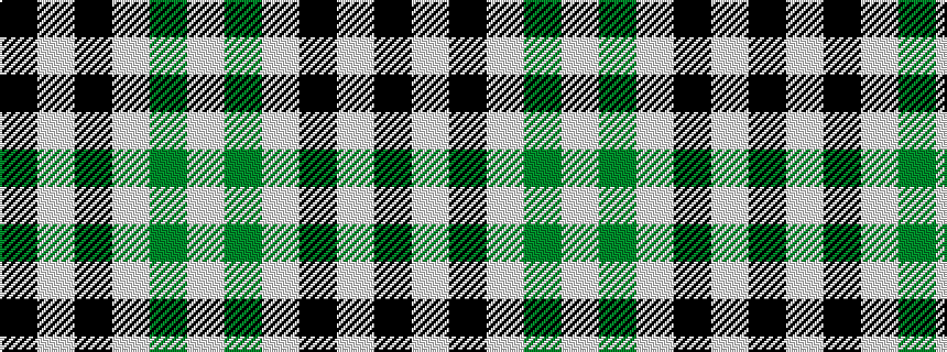 idealised woven sample of pattern KWKWGW