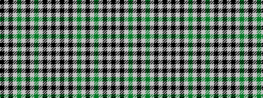 idealised woven sample of pattern KWKWGWKWGWKWKW